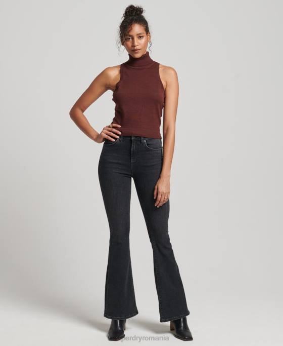 Superdry vesta studios merinos cu gat rulat îmbrăcăminte maro femei JX0Z4031