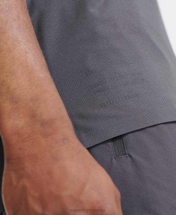 Superdry vesta trena top îmbrăcăminte gri inchis bărbați JX0Z1434