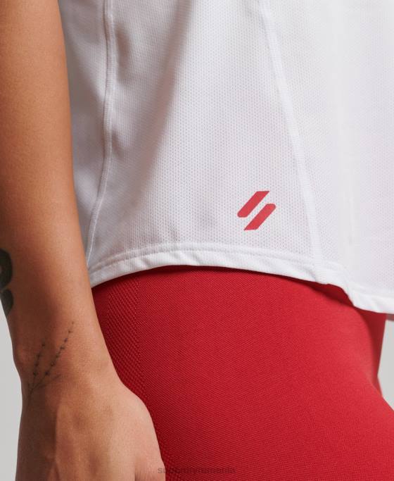 Superdry vestă activă îmbrăcăminte alb femei JX0Z2916