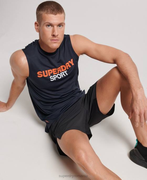Superdry vestă activă îmbrăcăminte marina bărbați JX0Z1405