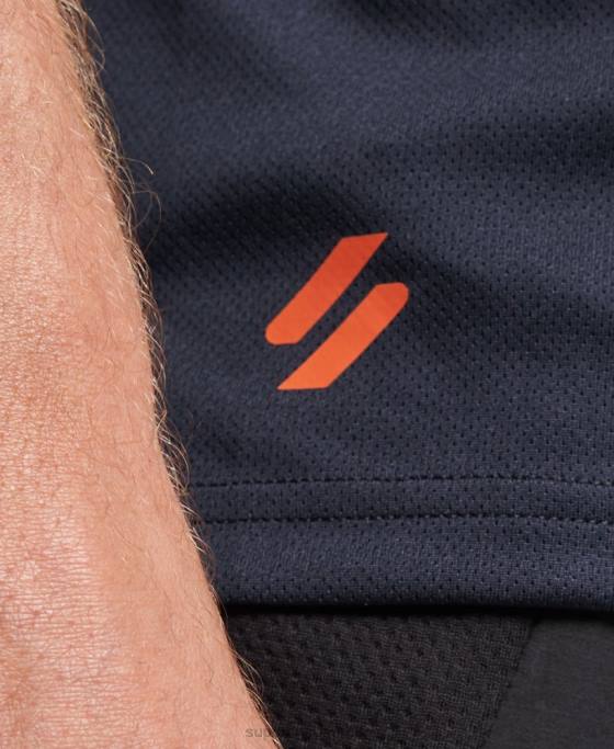 Superdry vestă activă îmbrăcăminte marina bărbați JX0Z1405