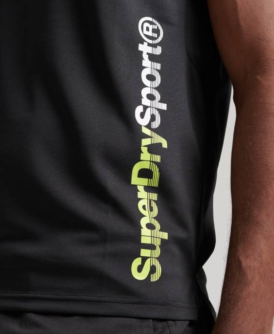 Superdry vestă activă îmbrăcăminte negru bărbați JX0Z1426