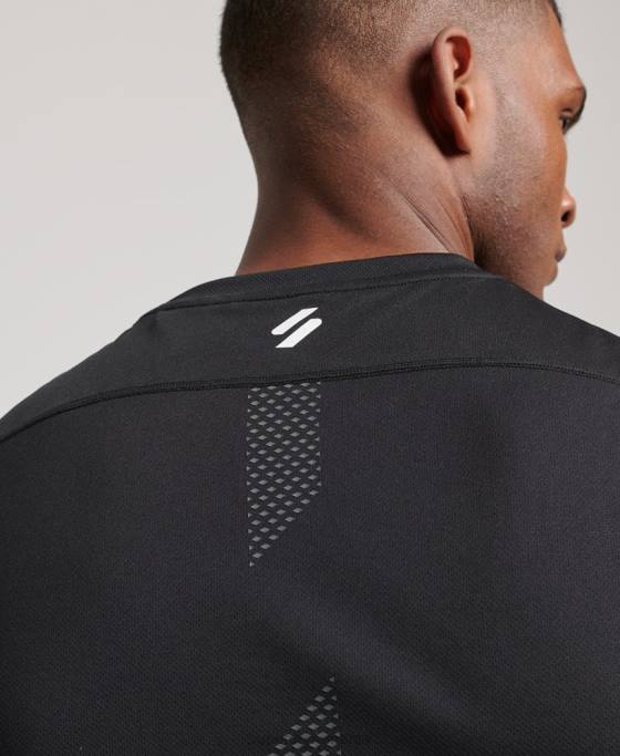 Superdry vestă activă îmbrăcăminte negru bărbați JX0Z1426