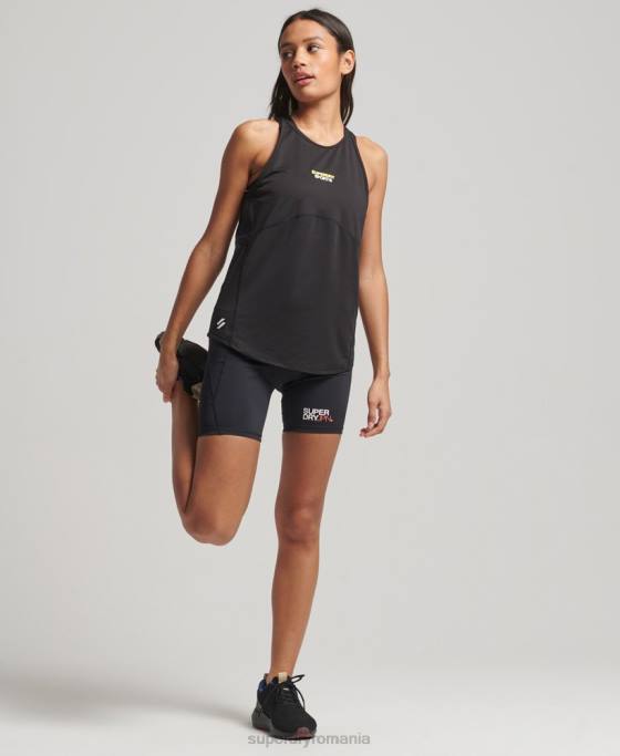 Superdry vestă activă îmbrăcăminte negru femei JX0Z2977