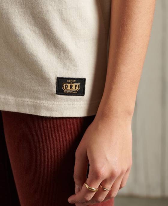 Superdry vestă cu bandă boemă îmbrăcăminte cremă femei JX0Z3079