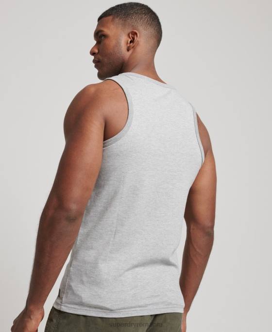 Superdry vestă cu logo corporație vintage îmbrăcăminte gri bărbați JX0Z1446