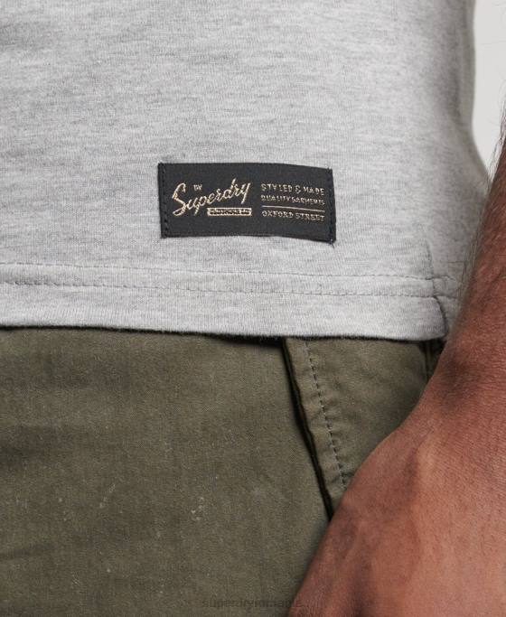 Superdry vestă cu logo corporație vintage îmbrăcăminte gri bărbați JX0Z1446