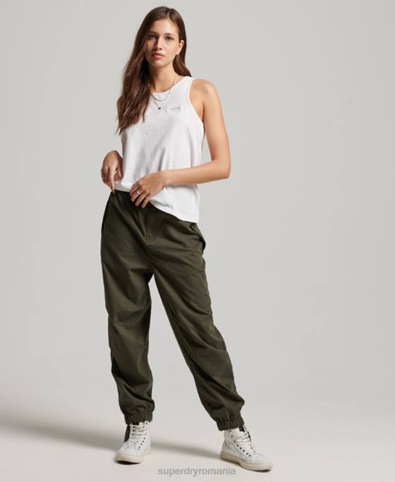 Superdry vestă cu logo vintage îmbrăcăminte alb femei JX0Z2883