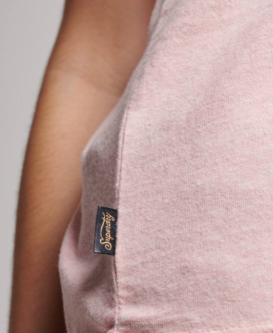 Superdry vestă cu logo vintage îmbrăcăminte roz femei JX0Z2191