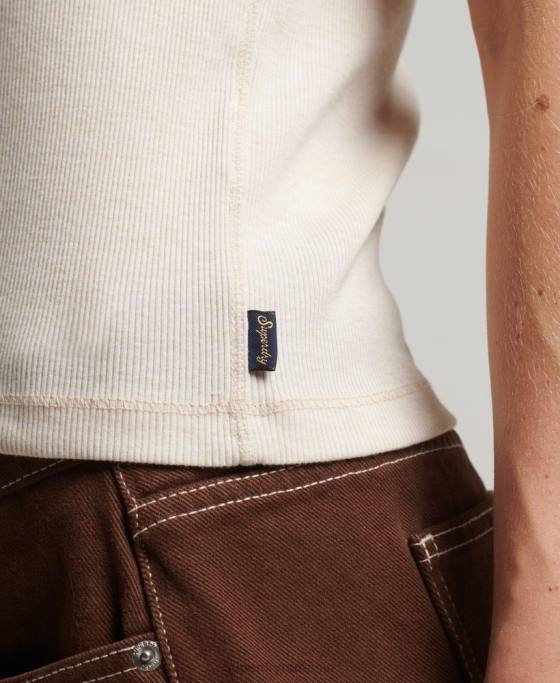 Superdry vestă cu nasturi îmbrăcăminte bej femei JX0Z2894