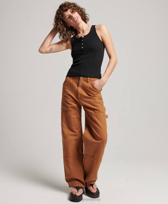 Superdry vestă cu nasturi îmbrăcăminte negru femei JX0Z2919