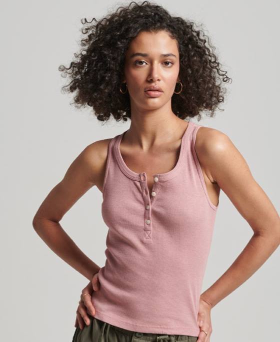 Superdry vestă cu nasturi îmbrăcăminte roz femei JX0Z2890