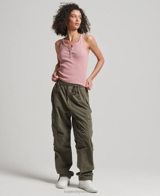 Superdry vestă cu nasturi îmbrăcăminte roz femei JX0Z2890