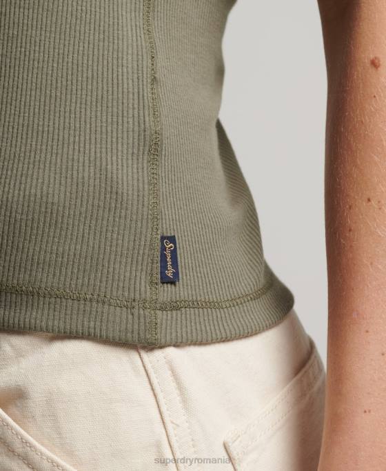 Superdry vestă cu nasturi îmbrăcăminte verde femei JX0Z3032