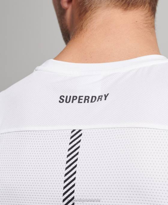 Superdry vestă de alergare îmbrăcăminte alb bărbați JX0Z5397