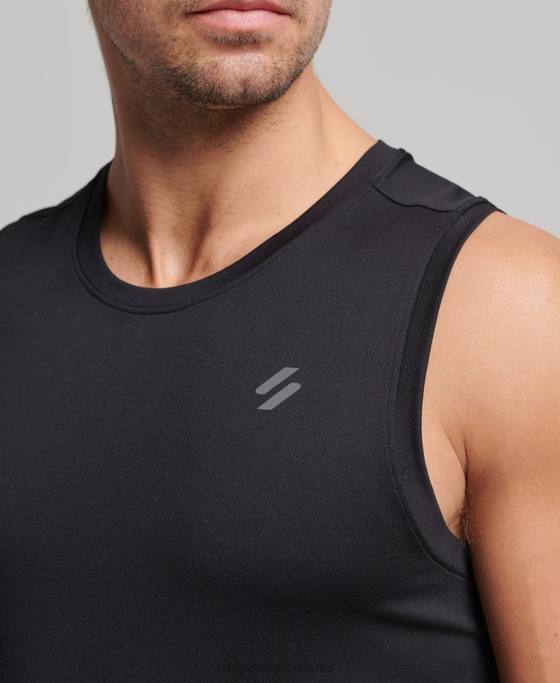 Superdry vestă de alergare îmbrăcăminte negru bărbați JX0Z5396