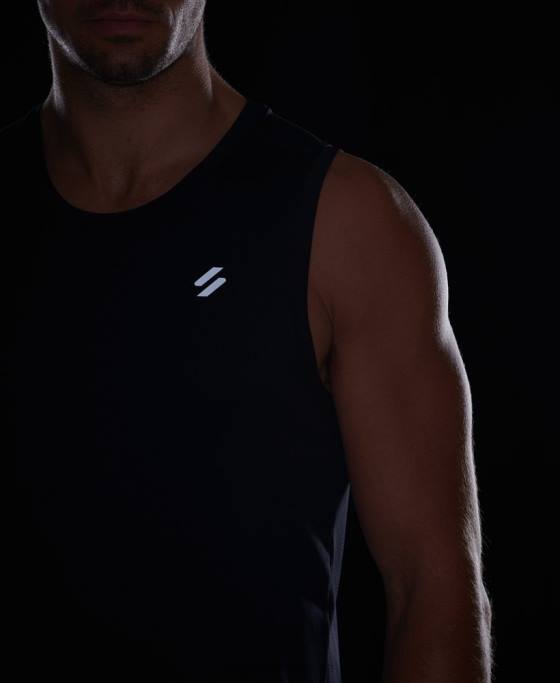 Superdry vestă de alergare îmbrăcăminte negru bărbați JX0Z5396