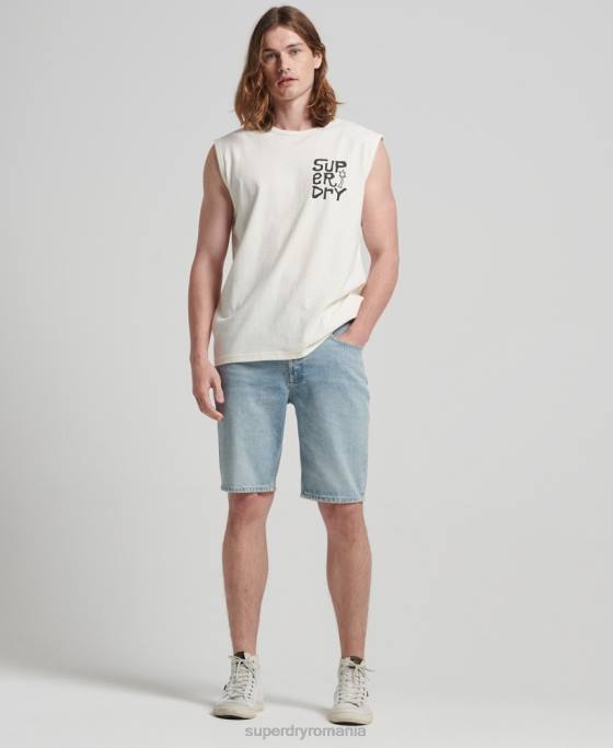 Superdry vestă de surf tribal vintage îmbrăcăminte cremă bărbați JX0Z1478