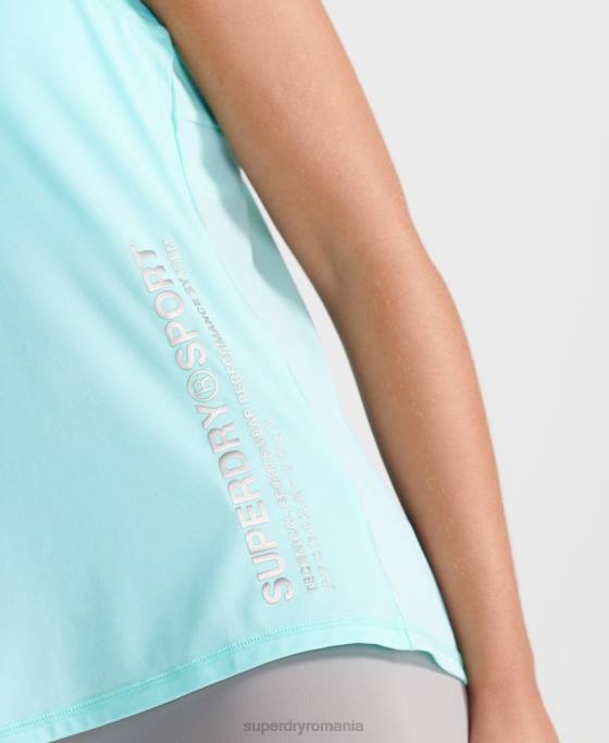 Superdry vestă largi de răcire îmbrăcăminte albastru femei JX0Z4211