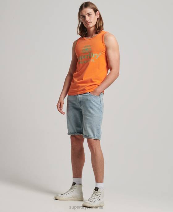Superdry vestă neon vintage venue îmbrăcăminte portocale bărbați JX0Z1501