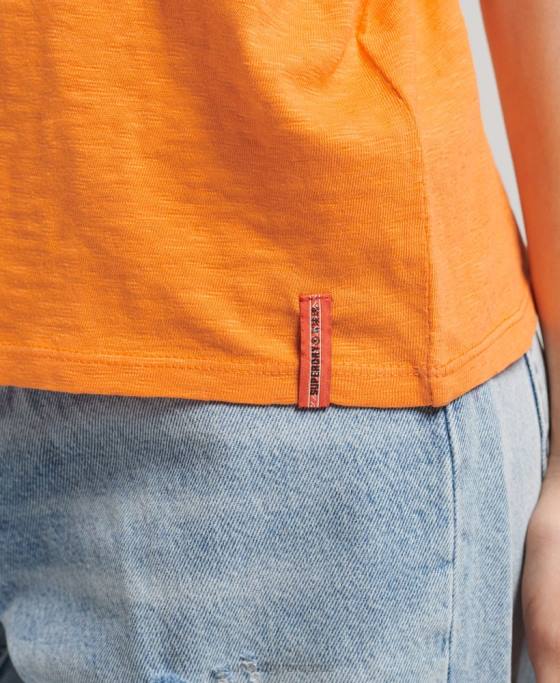 Superdry vestă ranchero de surf vintage din bumbac organic îmbrăcăminte portocale femei JX0Z6573