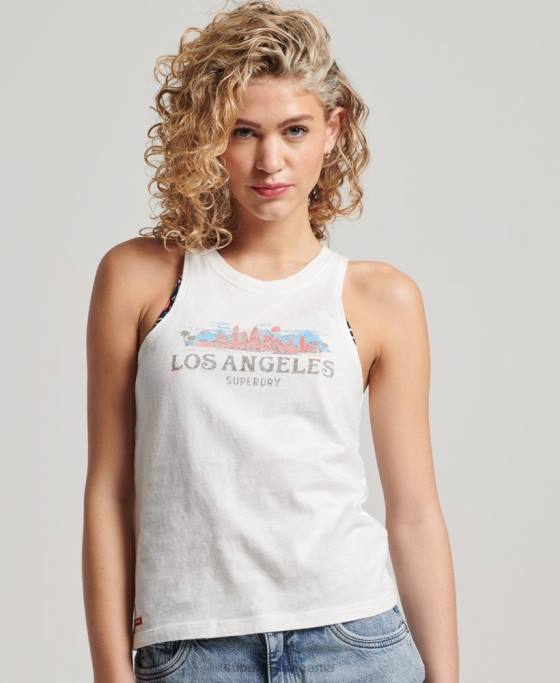 Superdry vestă vintage cu suveniruri de oraș îmbrăcăminte cremă femei JX0Z2275