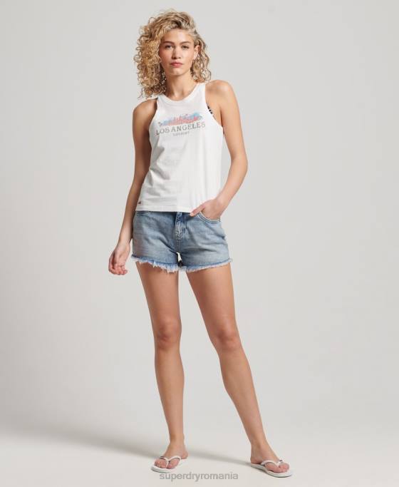 Superdry vestă vintage cu suveniruri de oraș îmbrăcăminte cremă femei JX0Z2275