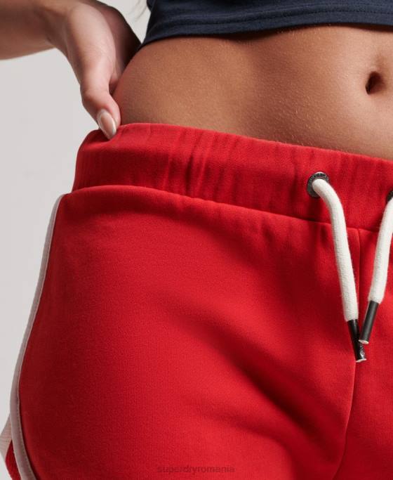 Superdry vintage roll with it pantaloni scurți din tricou îmbrăcăminte roșu femei JX0Z2180