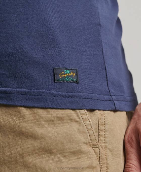 Superdry vintage teren clasic vestă top îmbrăcăminte marina bărbați JX0Z1503