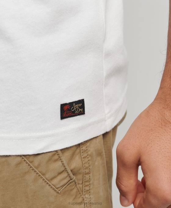 Superdry vintage venue clasic vestă top îmbrăcăminte alb bărbați JX0Z1458