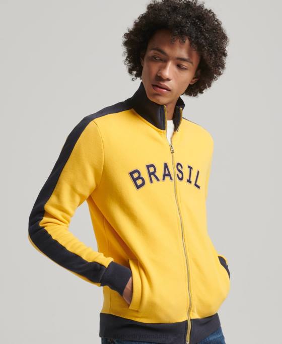 Superdry x Ringspun fotbal brazilia sport top îmbrăcăminte galben bărbați JX0Z507