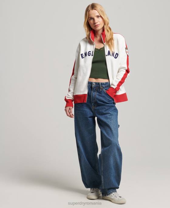 Superdry x Ringspun top de fotbal anglia îmbrăcăminte alb femei JX0Z3302