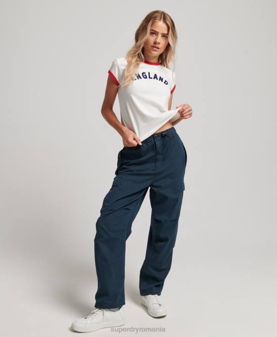 Superdry x Ringspun tricou șapcă fotbal Anglia îmbrăcăminte alb femei JX0Z2751