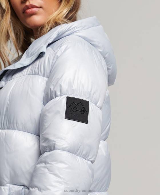 Superdry xpd sport puffline cu paragate îmbrăcăminte albastru deschis femei JX0Z3745