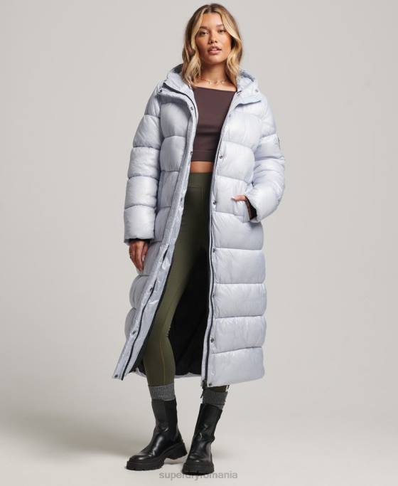 Superdry xpd sport puffline cu paragate îmbrăcăminte albastru deschis femei JX0Z3745