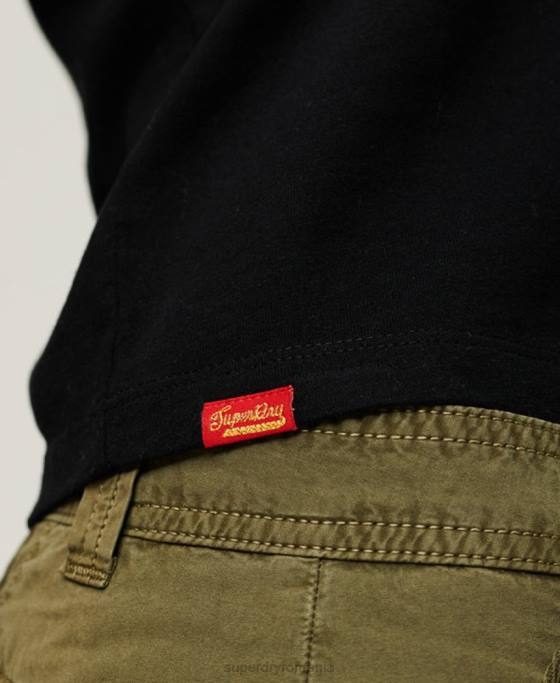 Superdry îmbrăcăminte de lucru tricou grafic cu scripturi îmbrăcăminte negru femei JX0Z2122