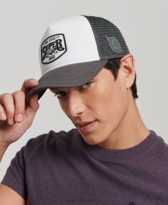 Superdry șapcă clasică de camioner accesorii alb bărbați JX0Z1594