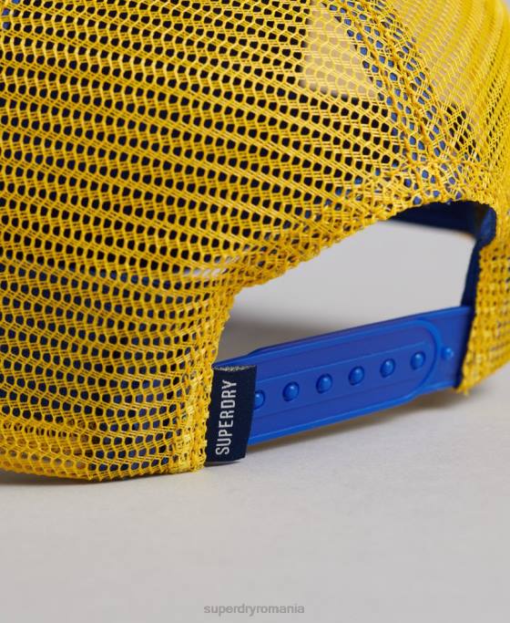 Superdry șapcă de camioner cu grafică de epocă accesorii albastru bărbați JX0Z1669