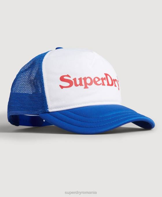 Superdry șapcă de camioner cu grafică de epocă accesorii albastru bărbați JX0Z6378
