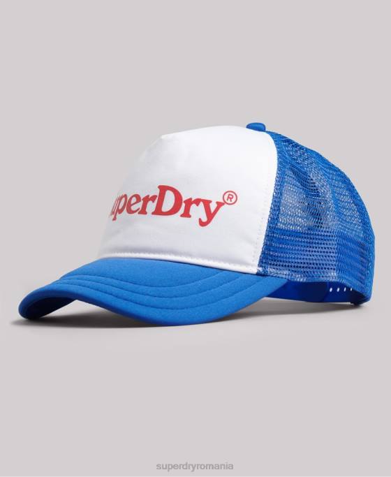 Superdry șapcă de camioner cu grafică de epocă accesorii albastru bărbați JX0Z6378