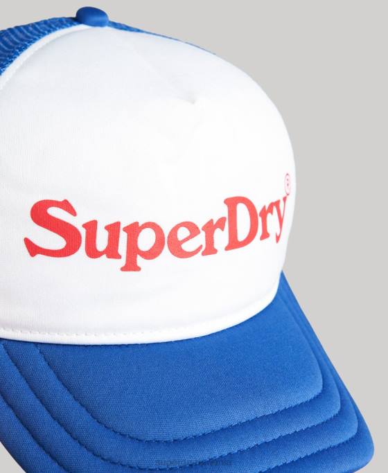 Superdry șapcă de camioner cu grafică de epocă accesorii albastru bărbați JX0Z6378