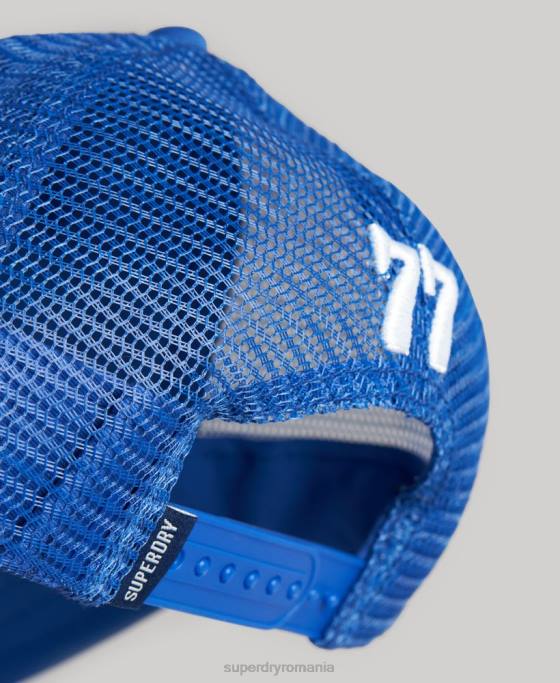 Superdry șapcă de camioner cu grafică de epocă accesorii albastru bărbați JX0Z6378