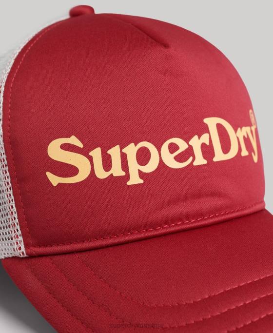 Superdry șapcă de camioner cu grafică de epocă accesorii roșu bărbați JX0Z6367