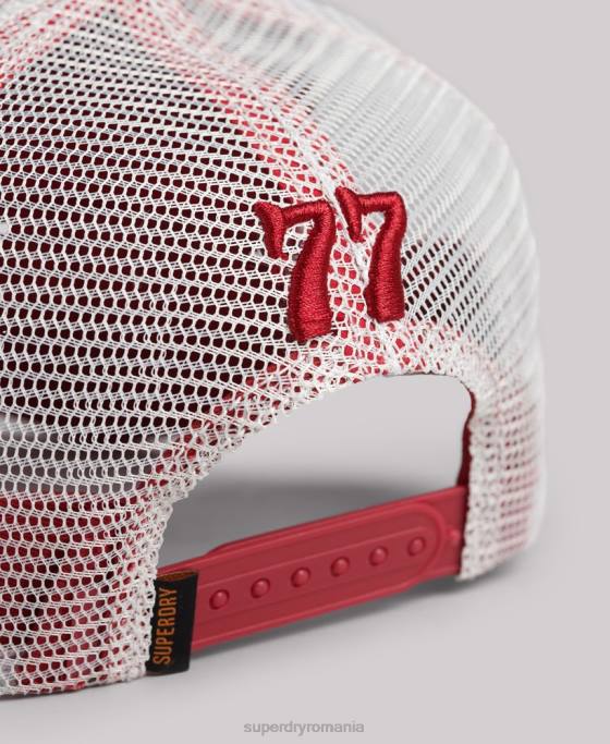 Superdry șapcă de camioner cu grafică de epocă accesorii roșu bărbați JX0Z6367