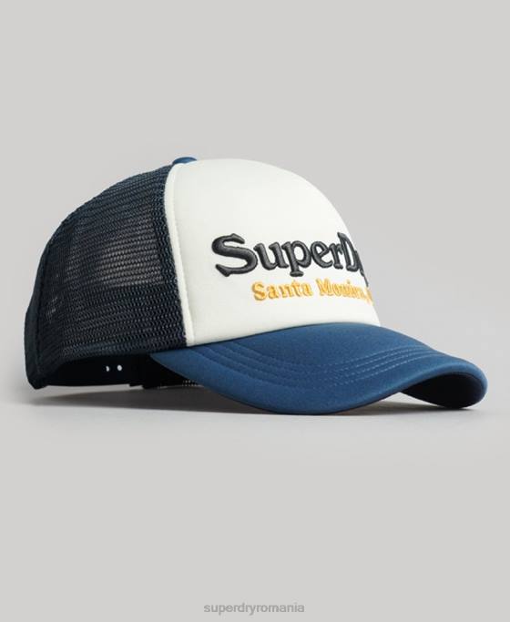 Superdry șapcă de camioner de epocă accesorii alb bărbați JX0Z1624