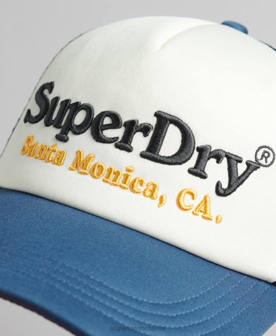 Superdry șapcă de camioner de epocă accesorii alb bărbați JX0Z1624
