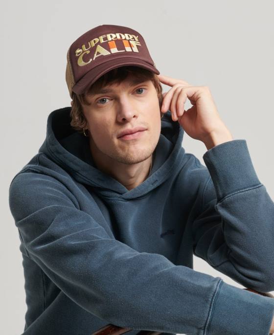 Superdry șapcă de camioner de epocă accesorii maro bărbați JX0Z1714