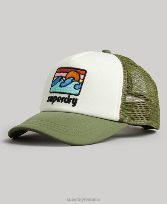 Superdry șapcă de camioner de epocă accesorii verde bărbați JX0Z1646