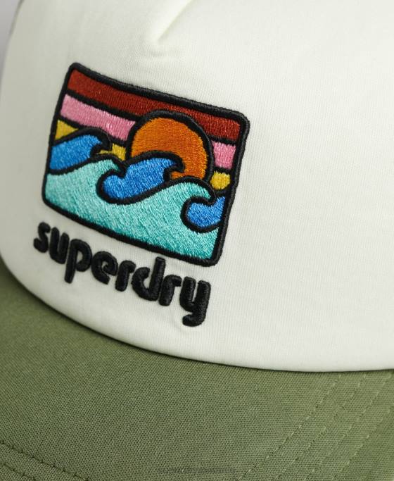Superdry șapcă de camioner de epocă accesorii verde bărbați JX0Z1646