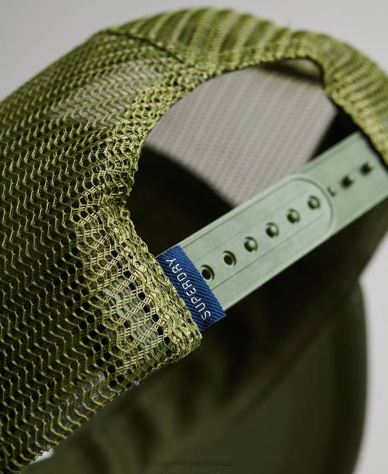 Superdry șapcă de camioner de epocă accesorii verde bărbați JX0Z1646